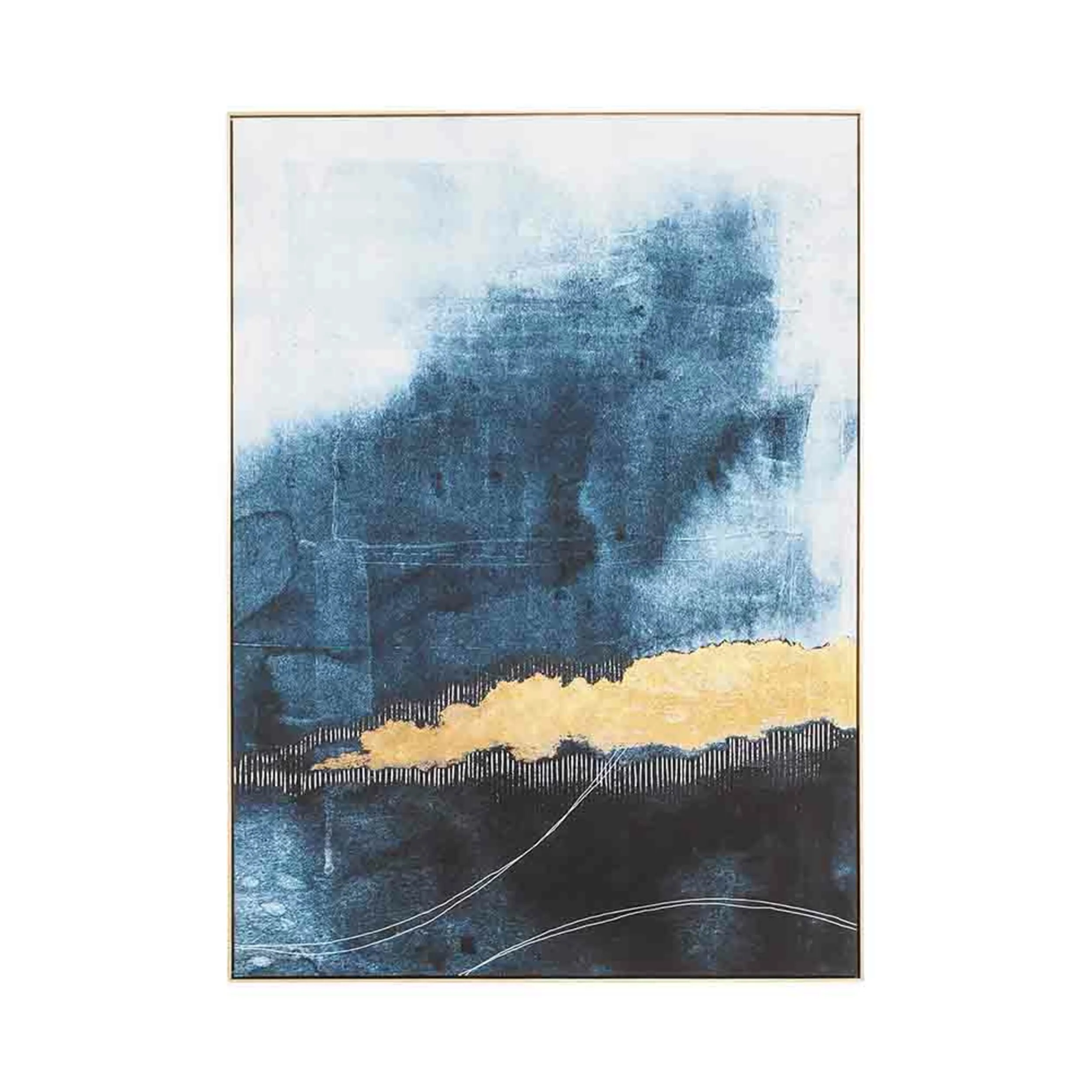 Art Design Gold Shimmer Framed Print 100x140cm