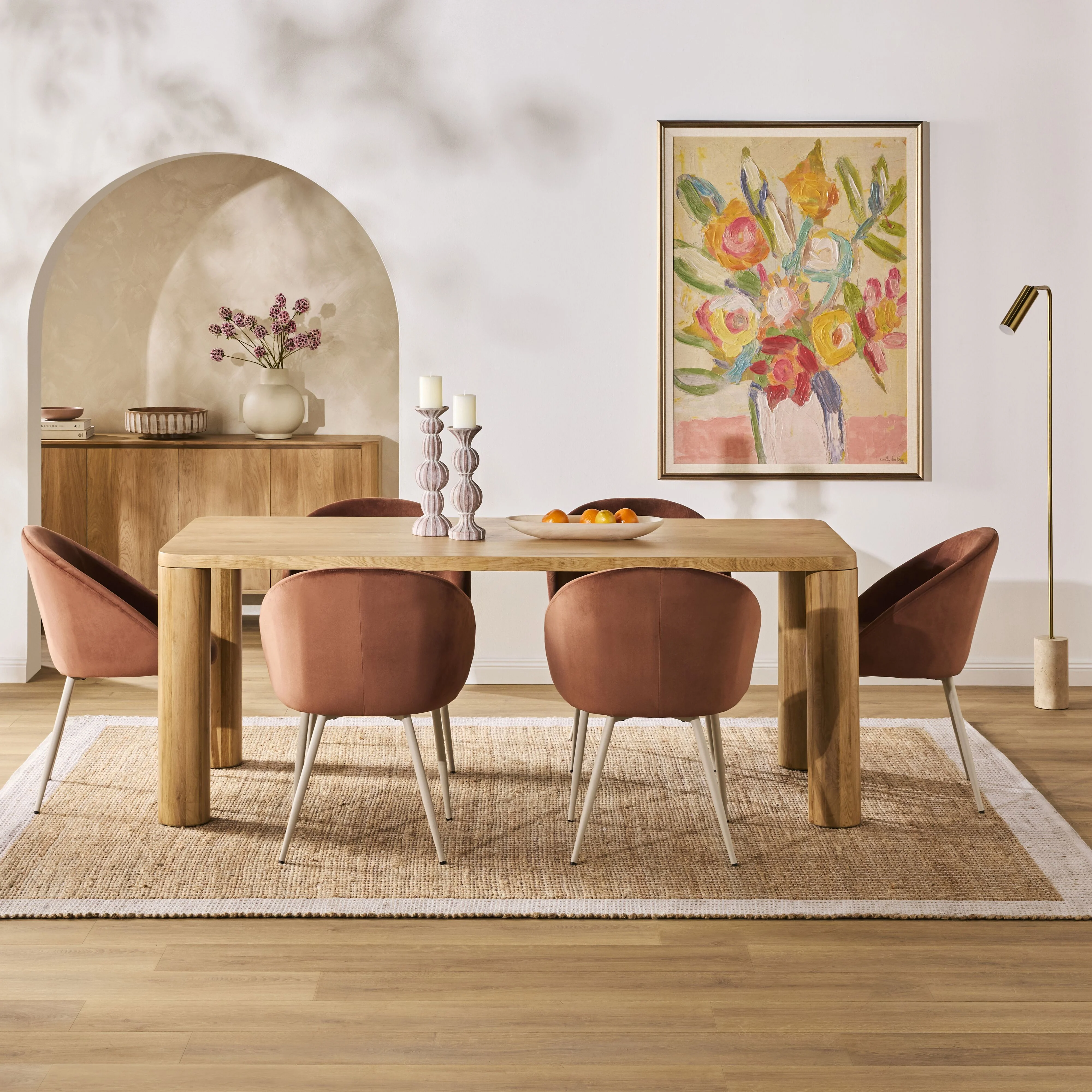 Aubrey Velvet Dining Chair Toffee - Image 11