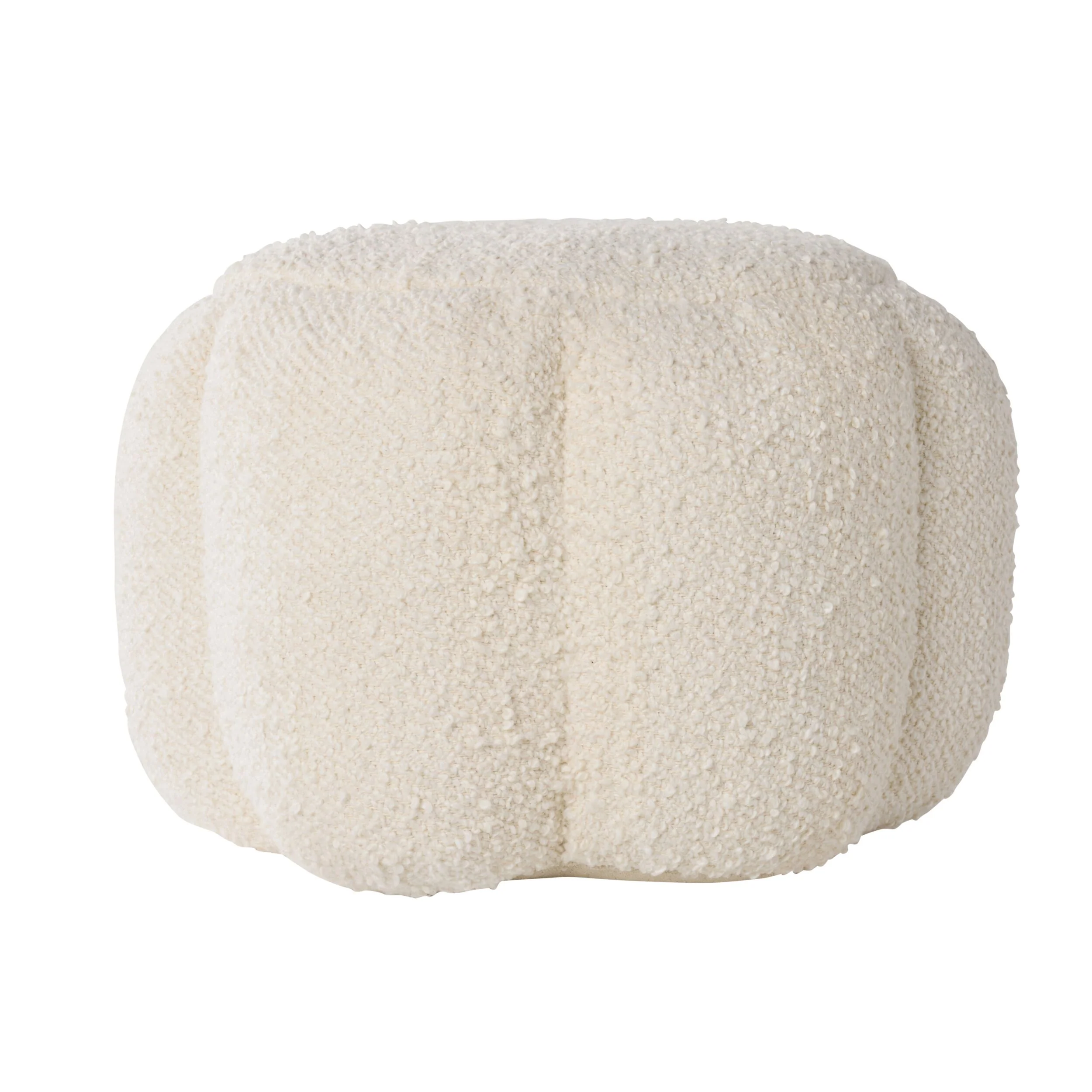 Bindi Boucle Scalloped Pouf - Image 2