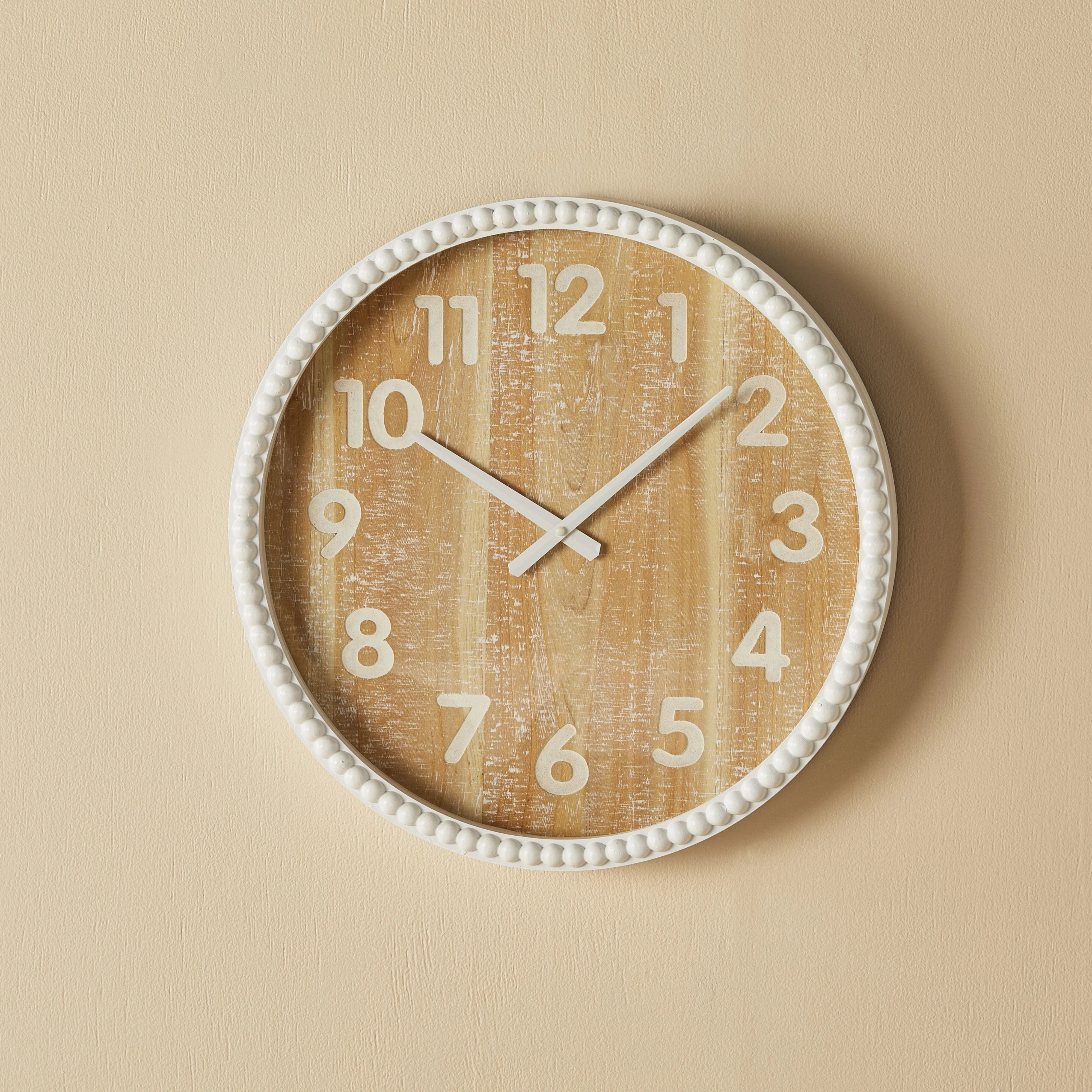 Bobble Wall Clock White 50x50x6.5cm - Image 4