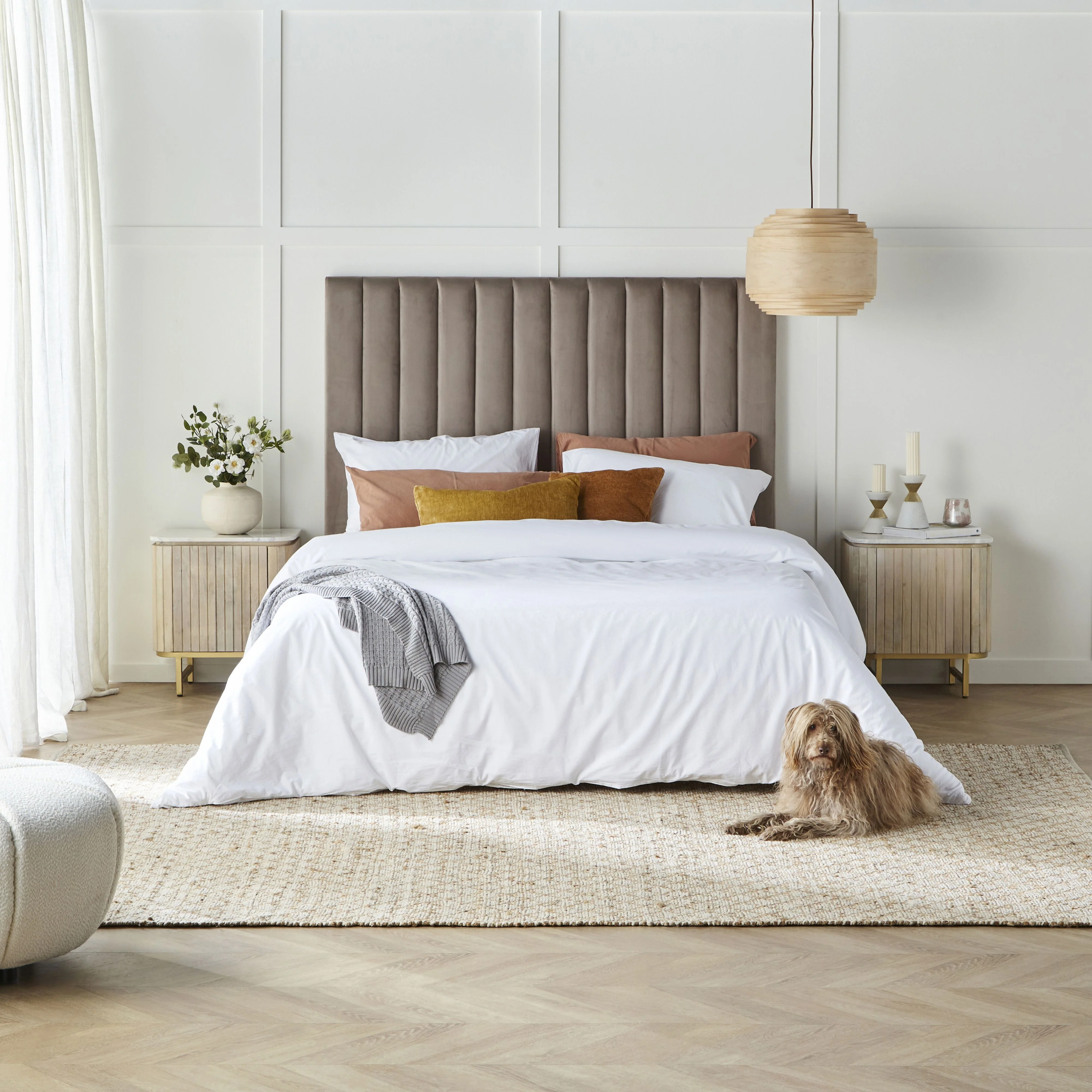Channel King Bedhead Grey Velvet - Image 4