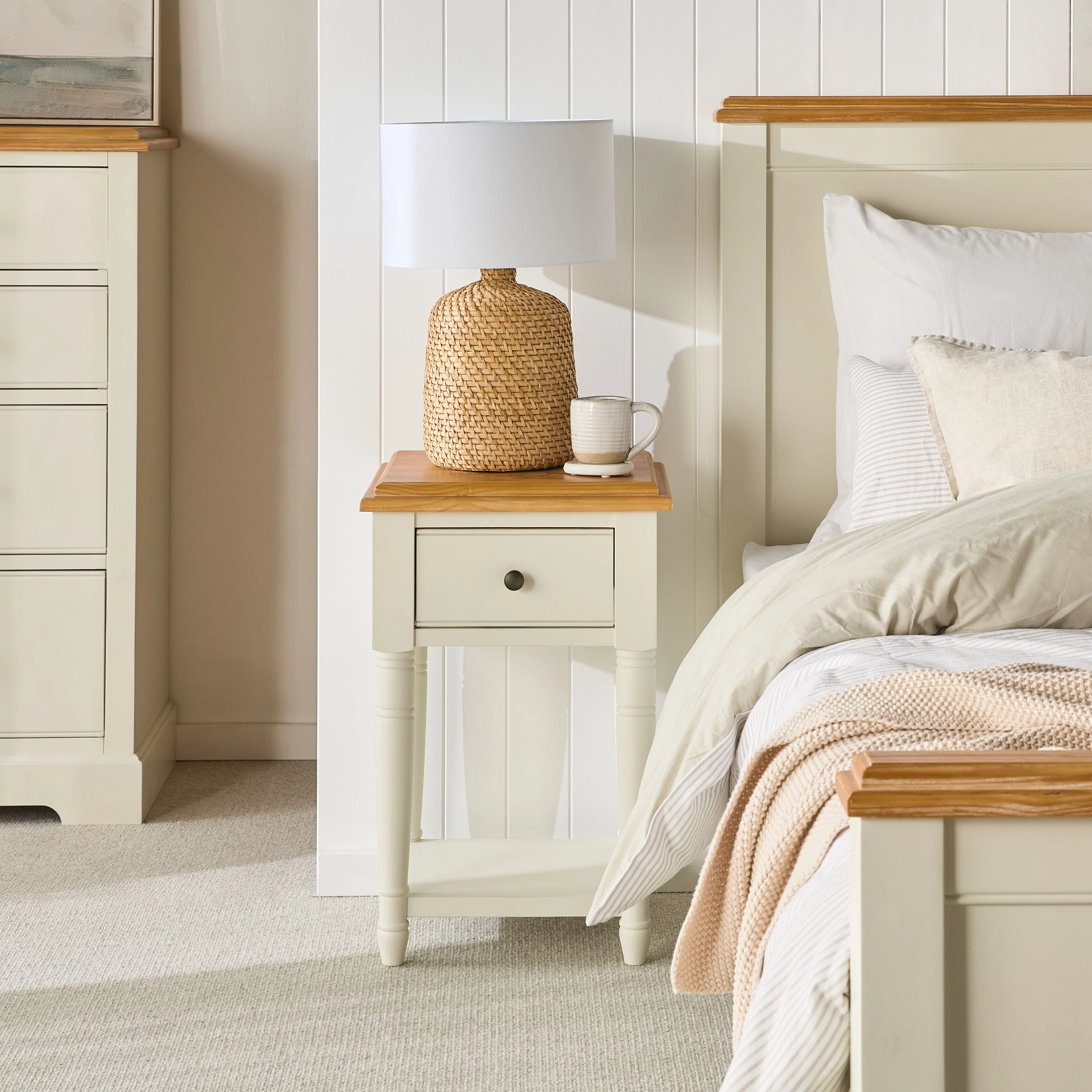 Clover 1 Drawer Bedside Table / Side Table - Image 12