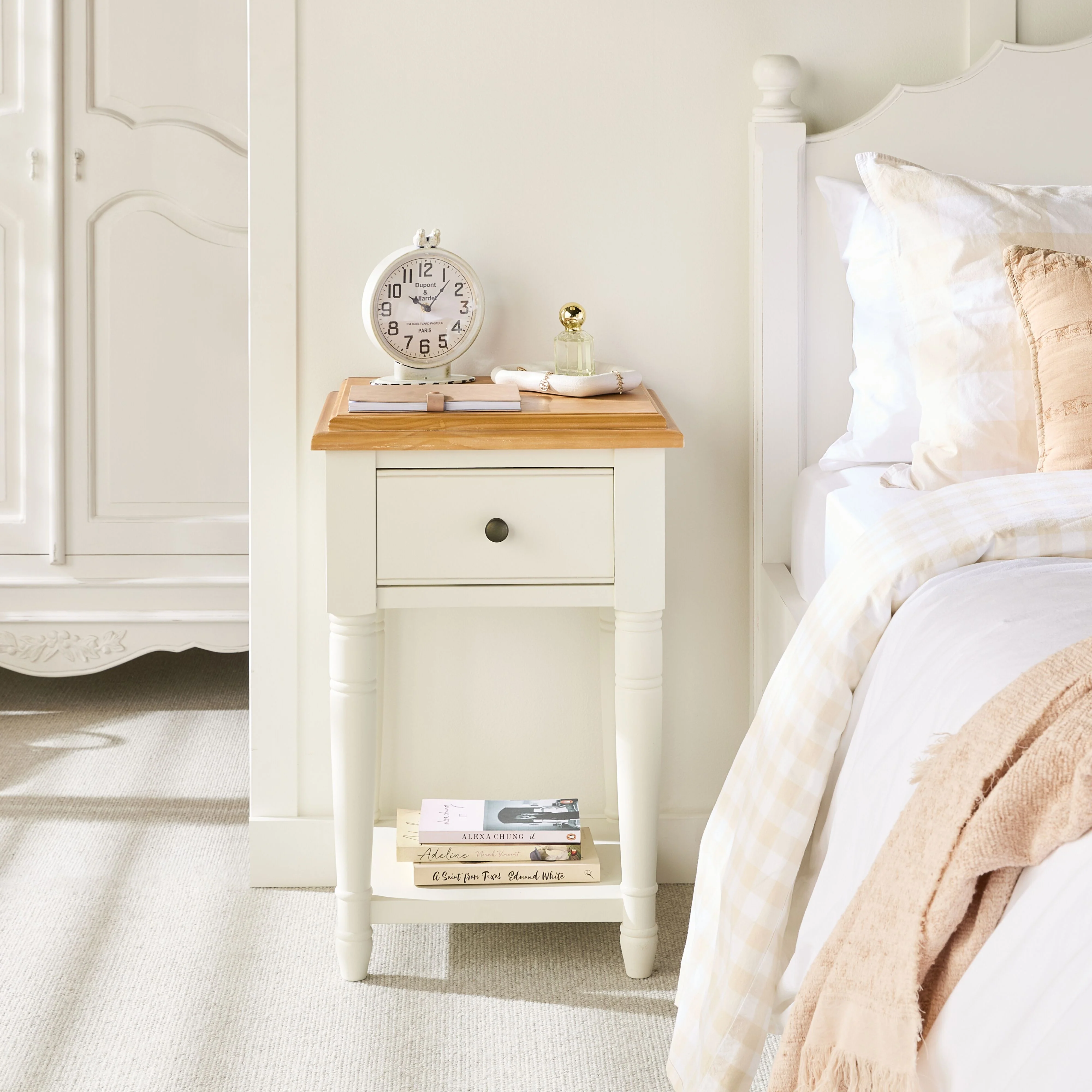 Clover 1 Drawer Bedside Table / Side Table - Image 7