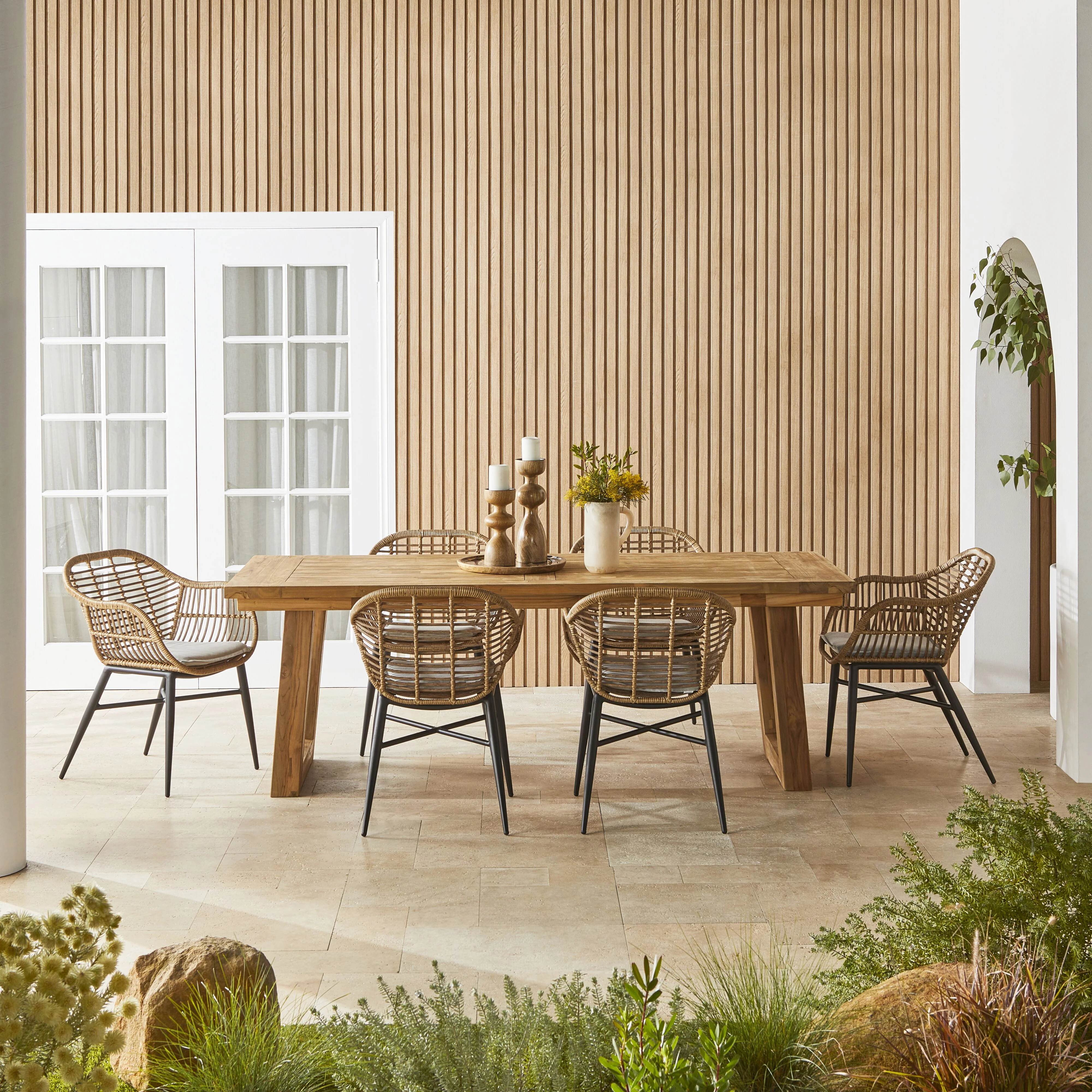 Deck Wicker Dining Chair Natural - Image 7