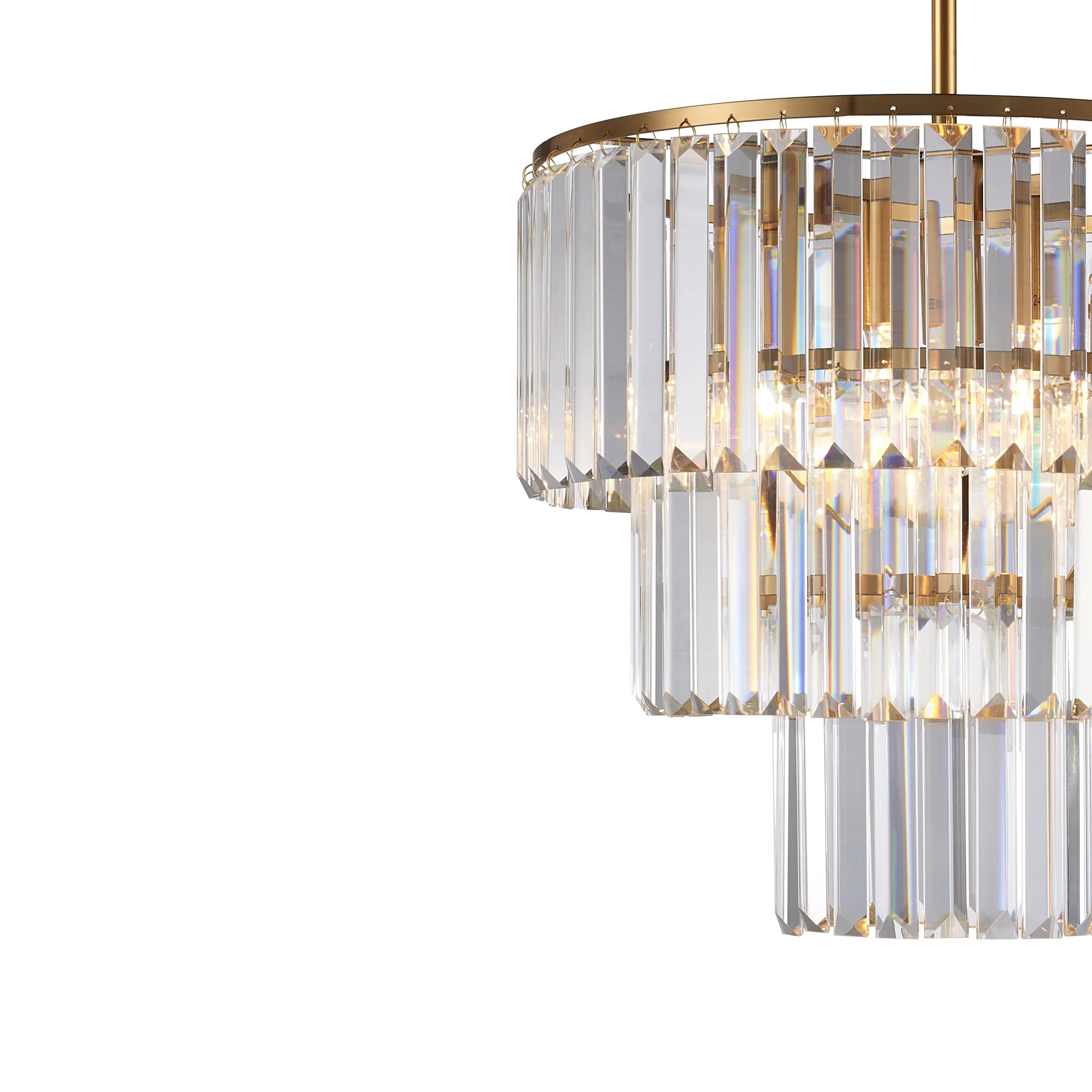Edith 3 Light Crystal Chandelier 42x52cm - Image 2