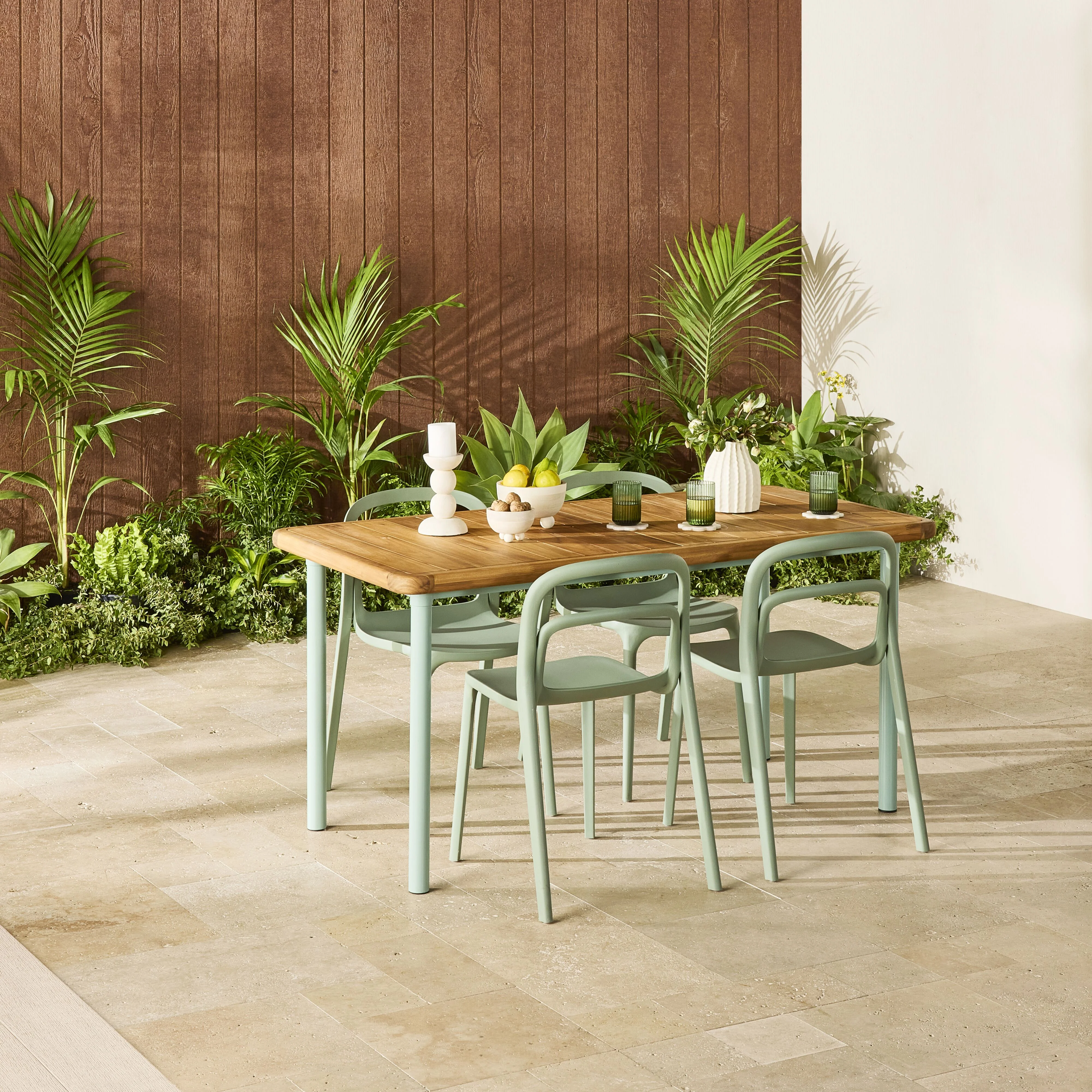 Ellie Outdoor Dining Table 160cm Smoke Green - Image 5