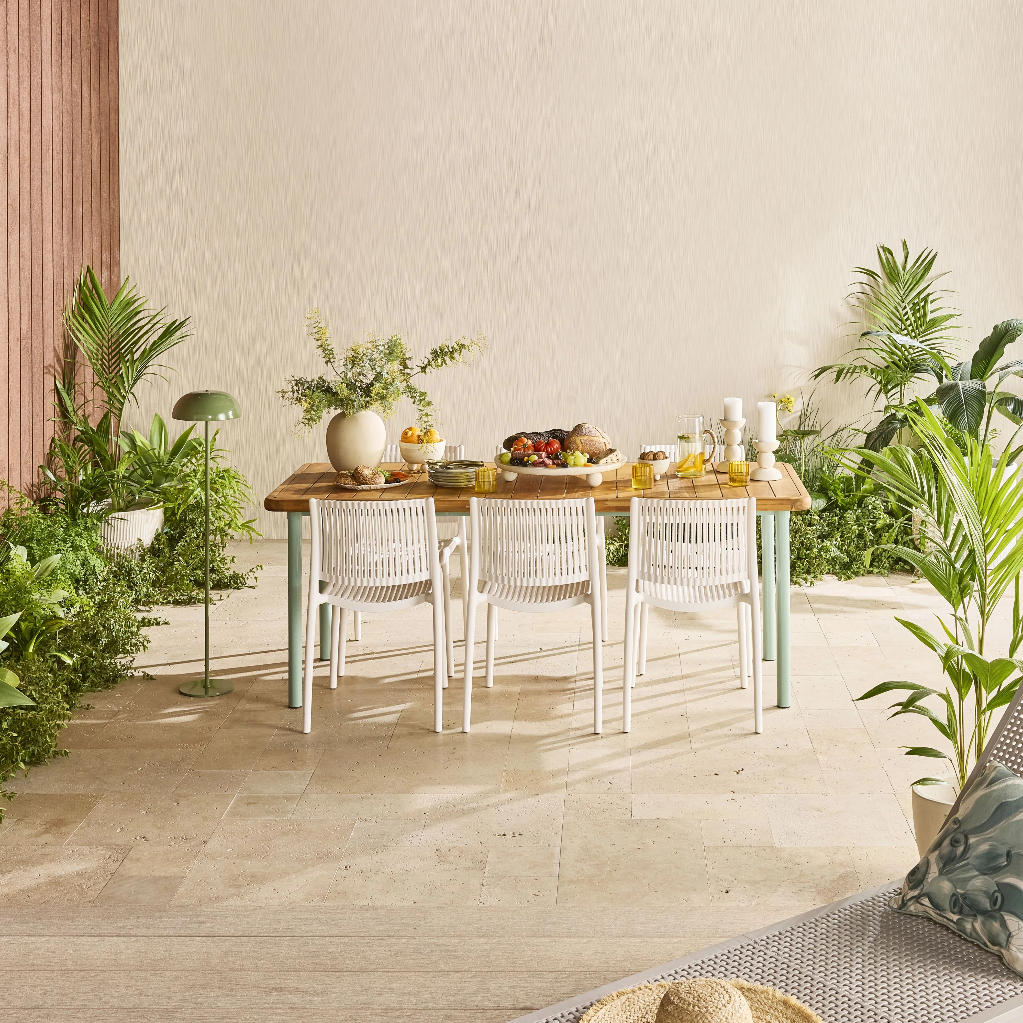 Ellie Outdoor Dining Table 200cm Smoke Green - Image 11