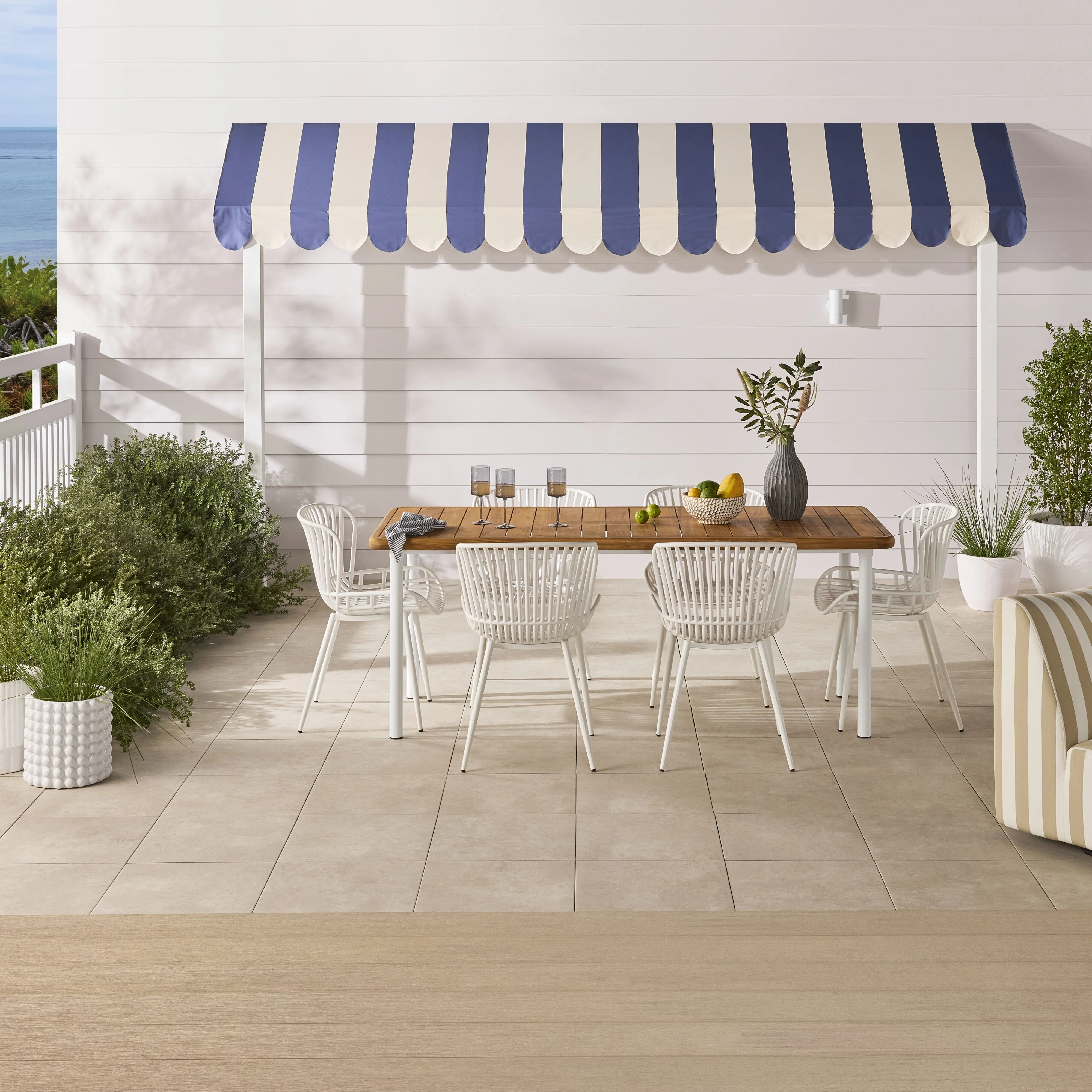 Ellie Outdoor Dining Table 200cm White - Image 6