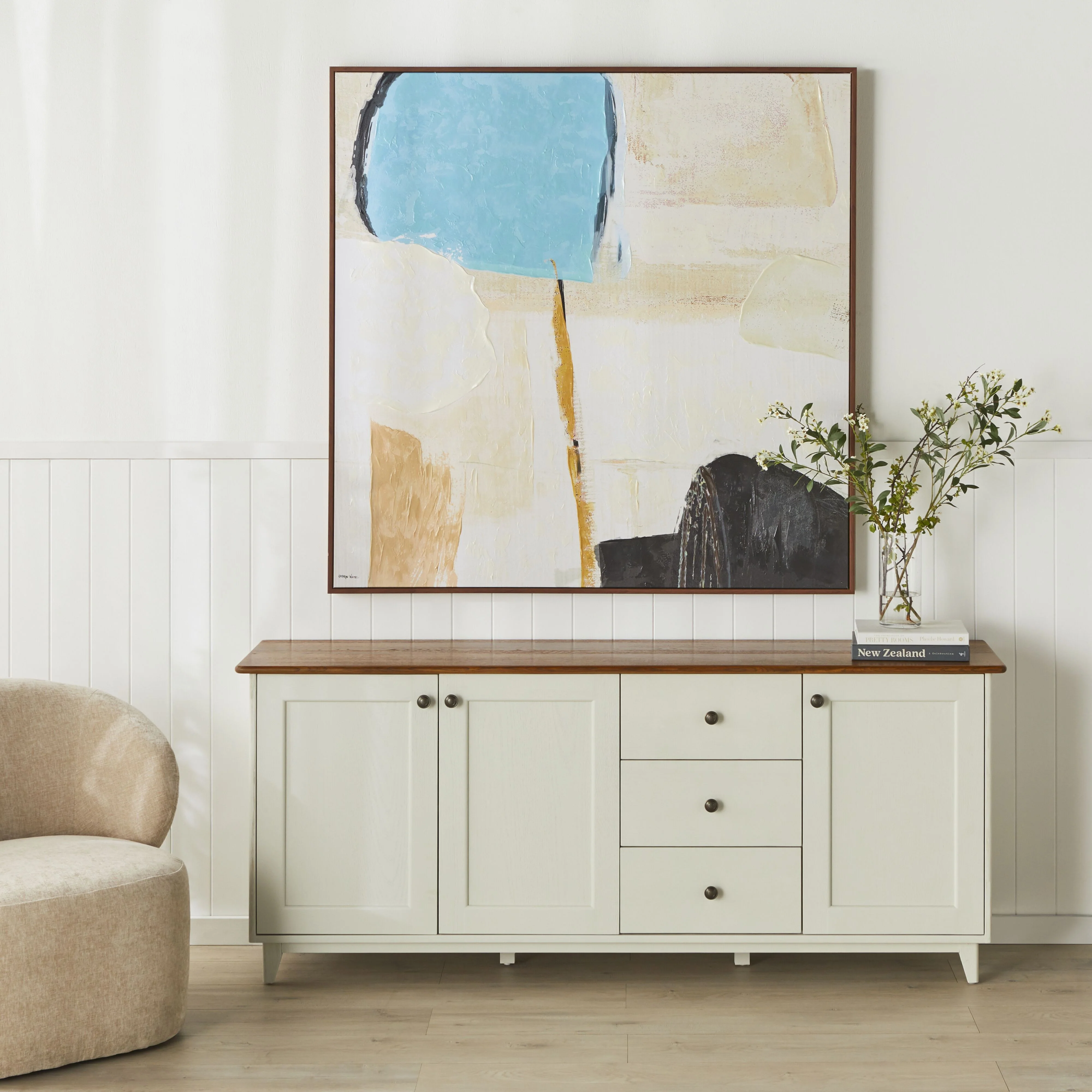 Galleries Abstract On Canvas Print 130x130cm - Image 4