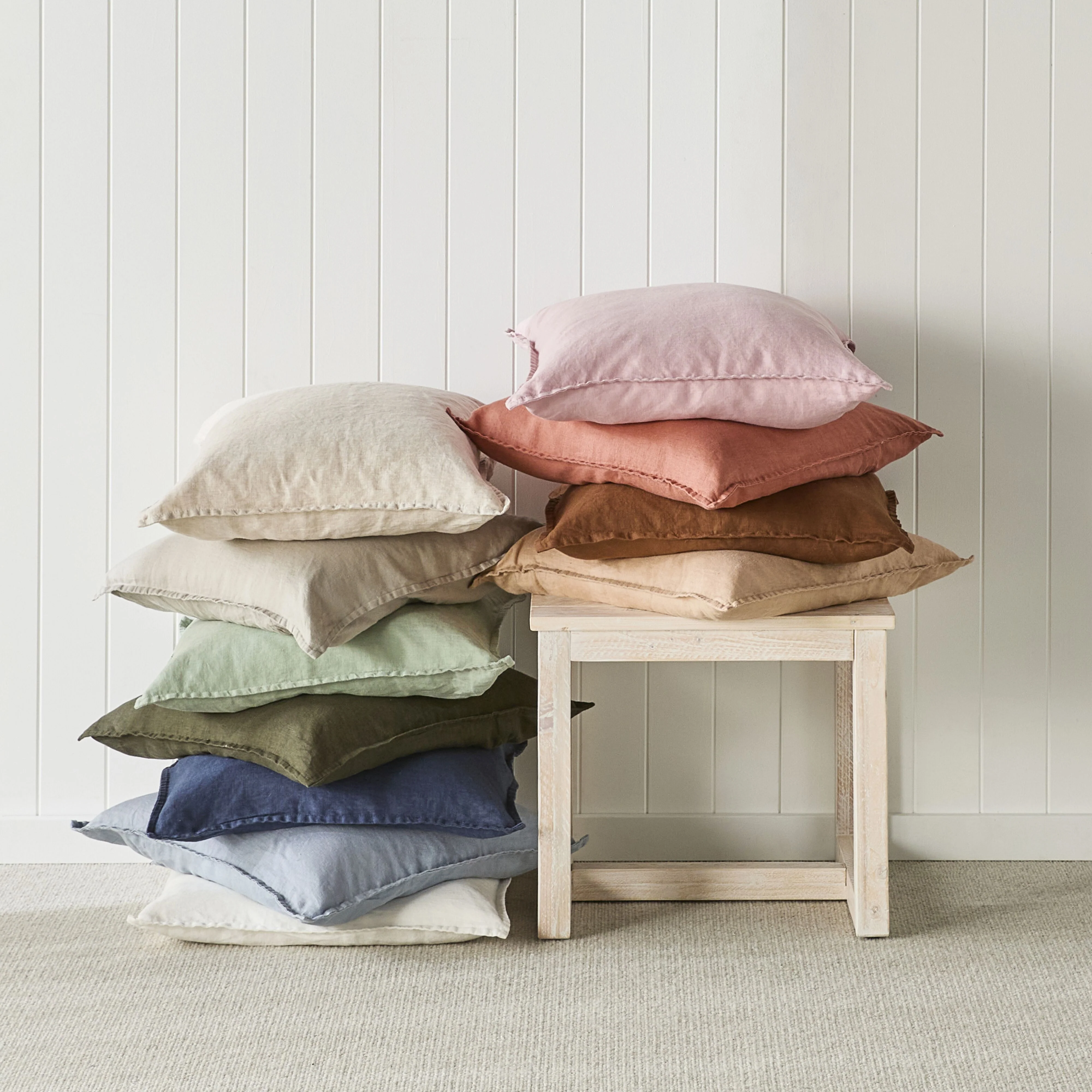 Hamptons French Linen Cushion Dove 50x50cm - Image 5