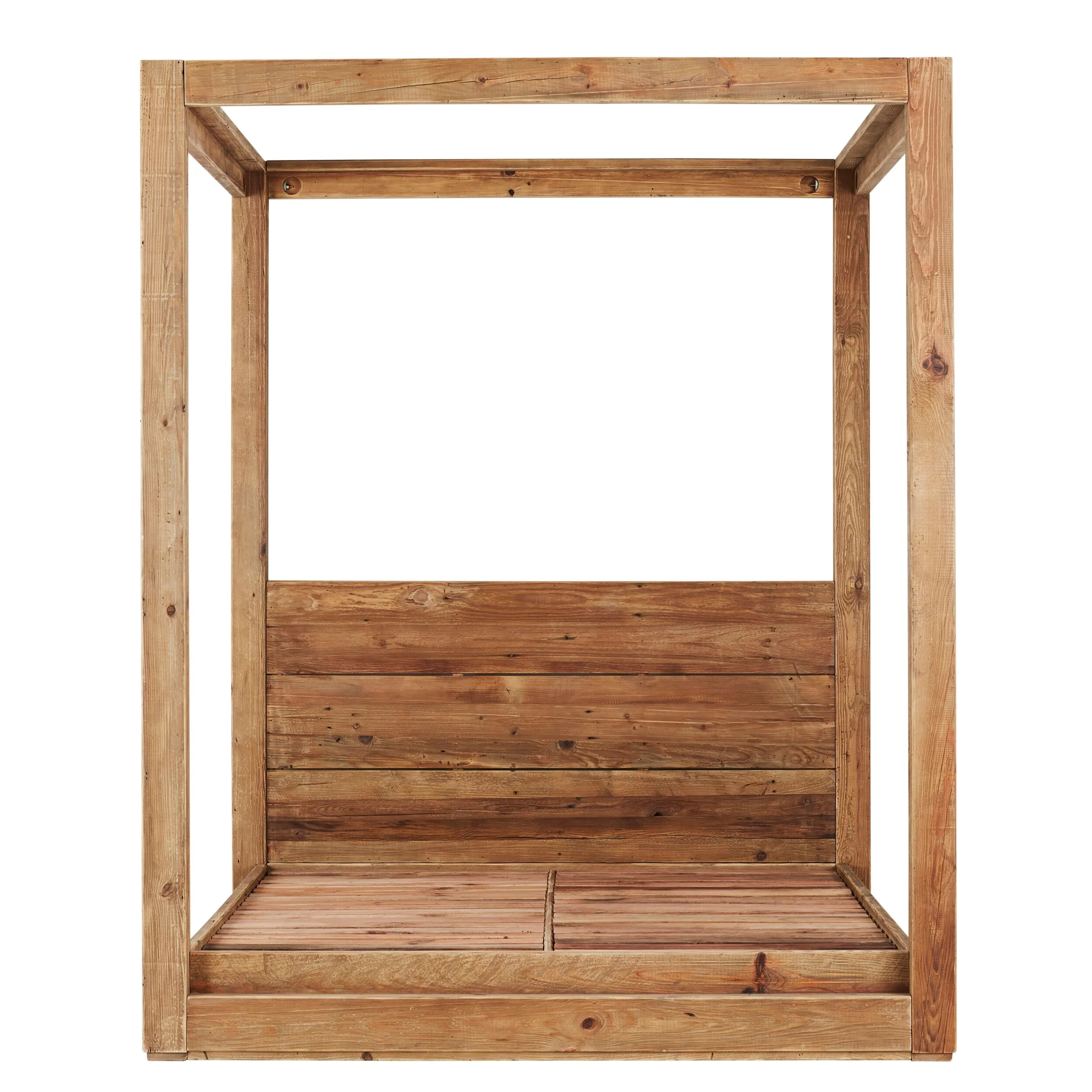 Kalise Reclaimed Timber 4 Poster Queen Bed - Image 3