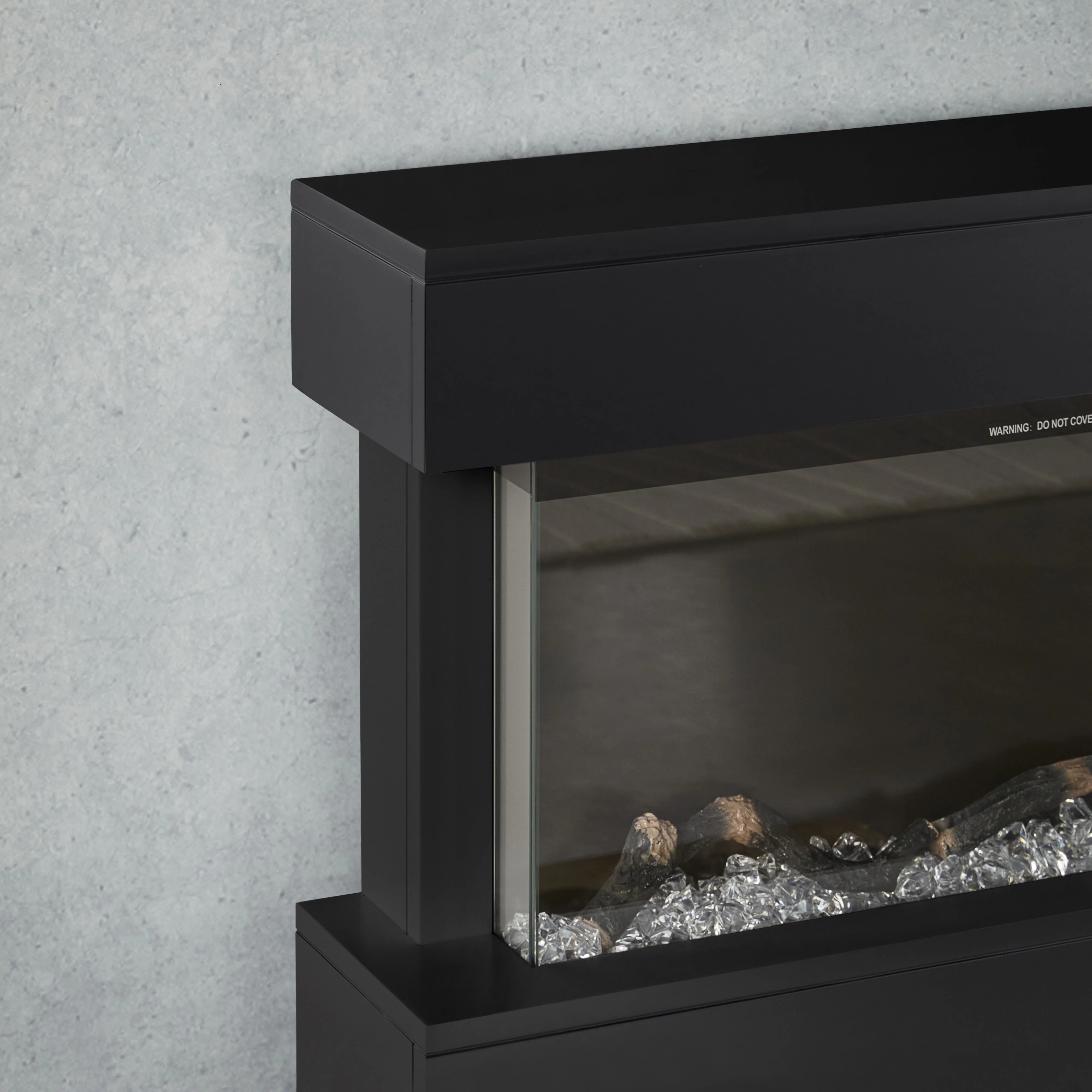 Kensington Fireplace Black 110x18x52cm - Image 9