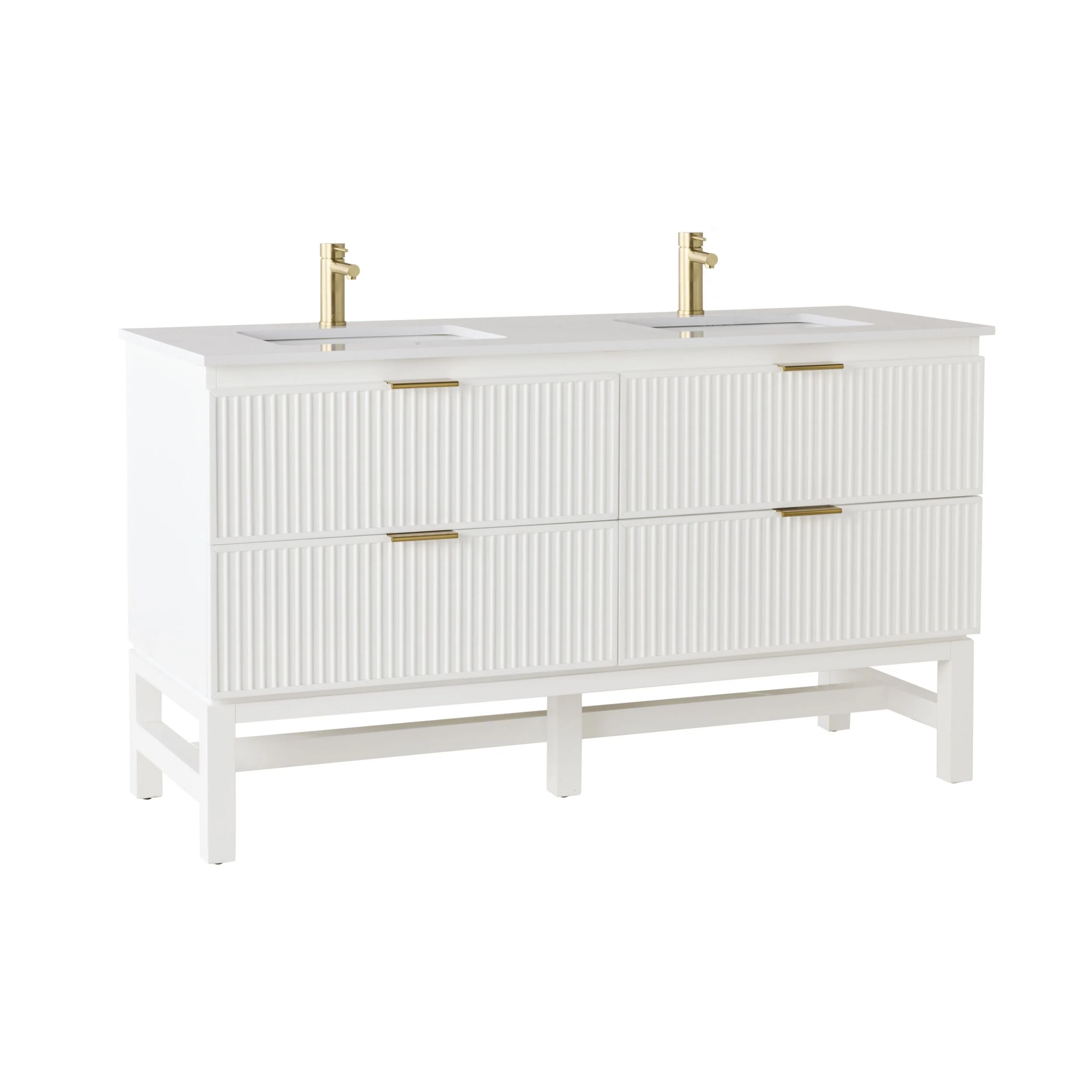 Lennox Double Vanity White 1550mm - Image 2