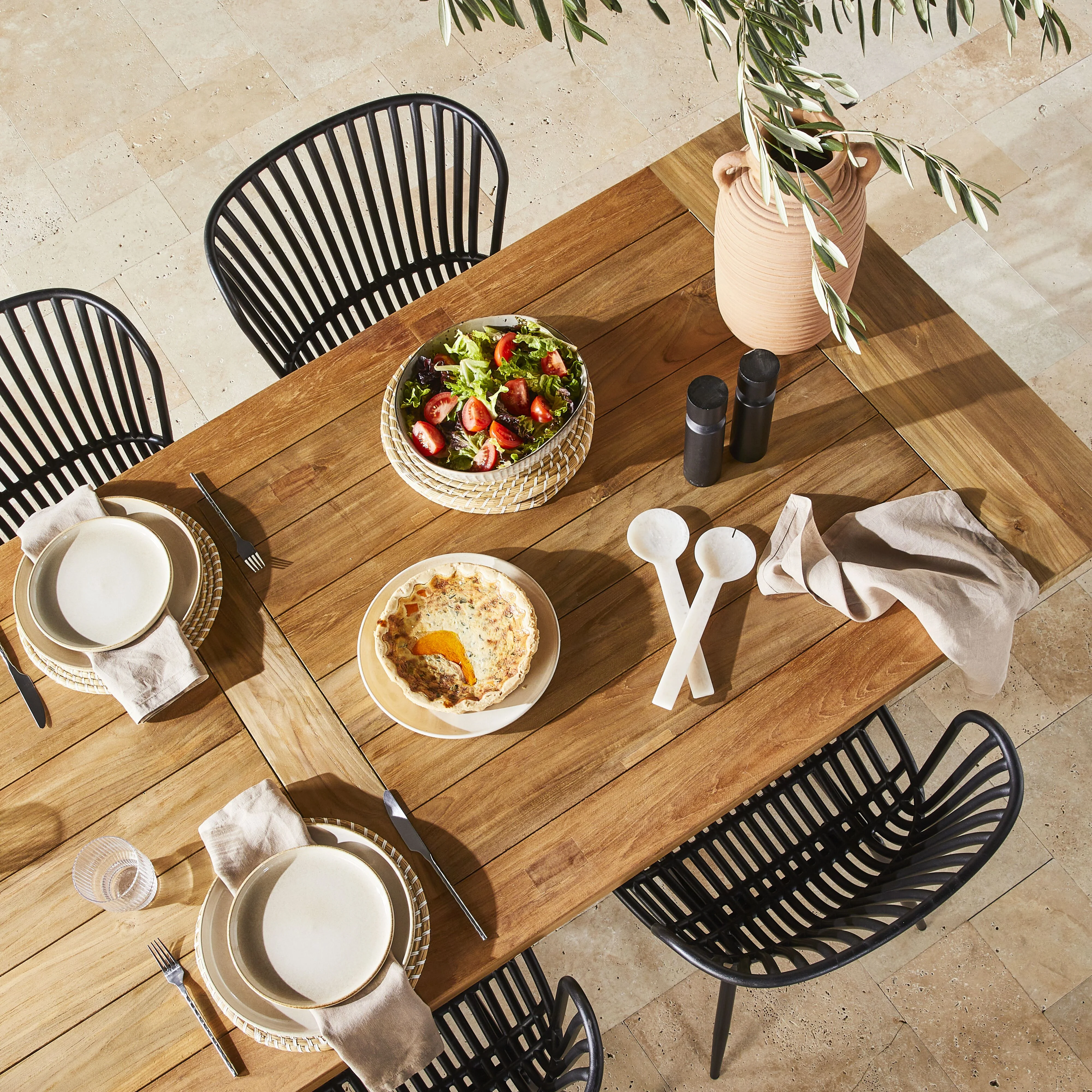 Lini Outdoor Dining Chair Black - Image 9