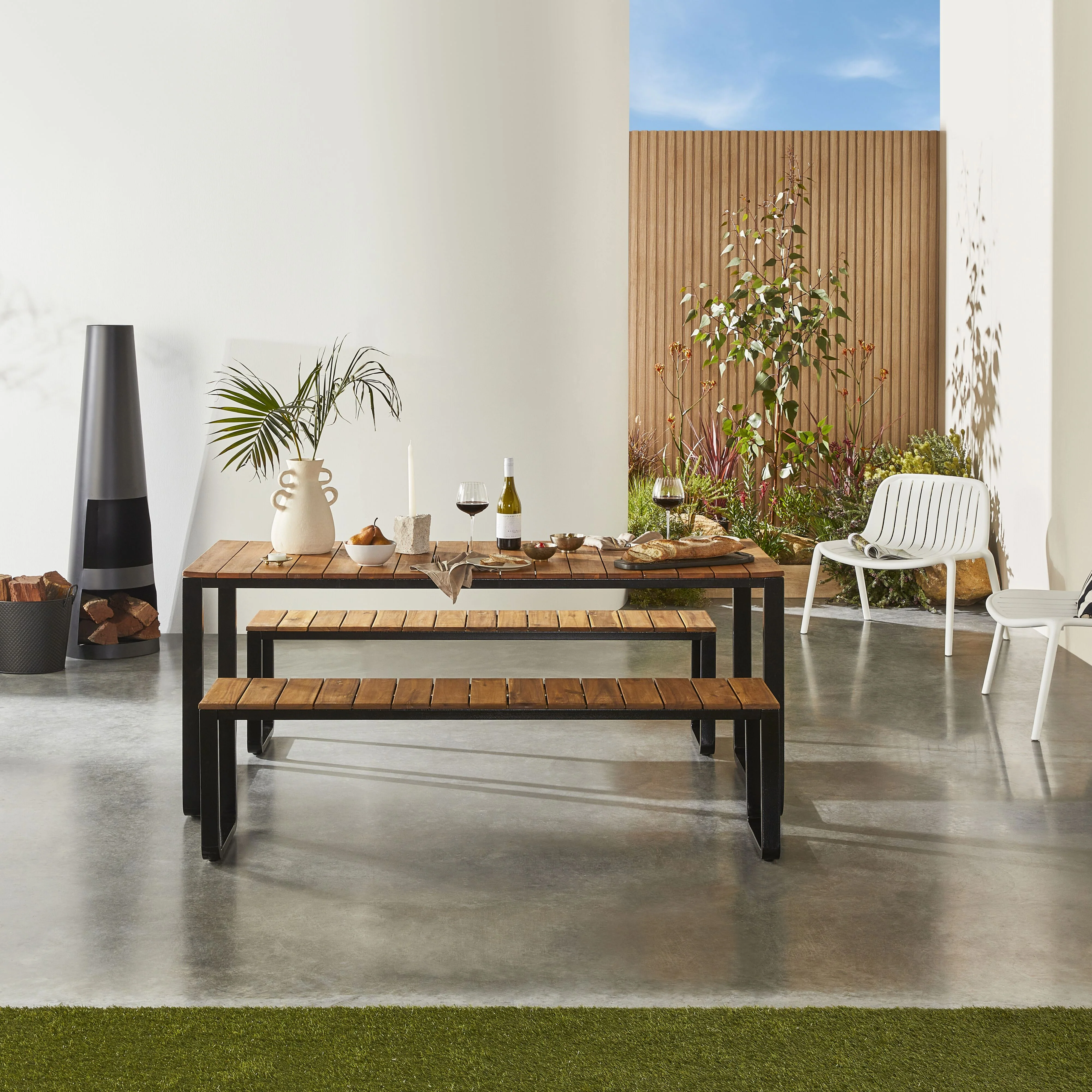 Malia Outdoor Dining Bench 160cm - Image 5