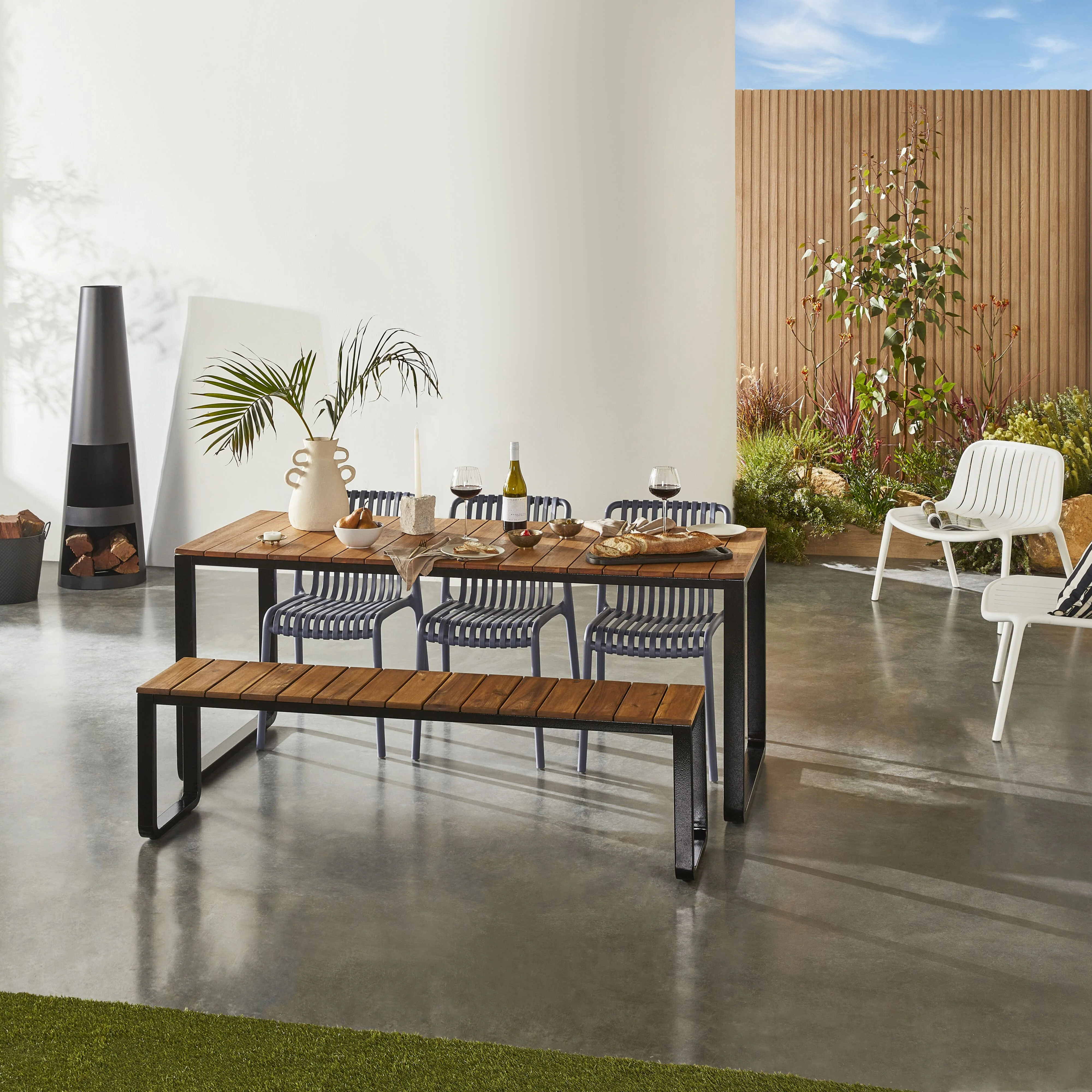 Malia Outdoor Dining Bench 160cm - Image 7
