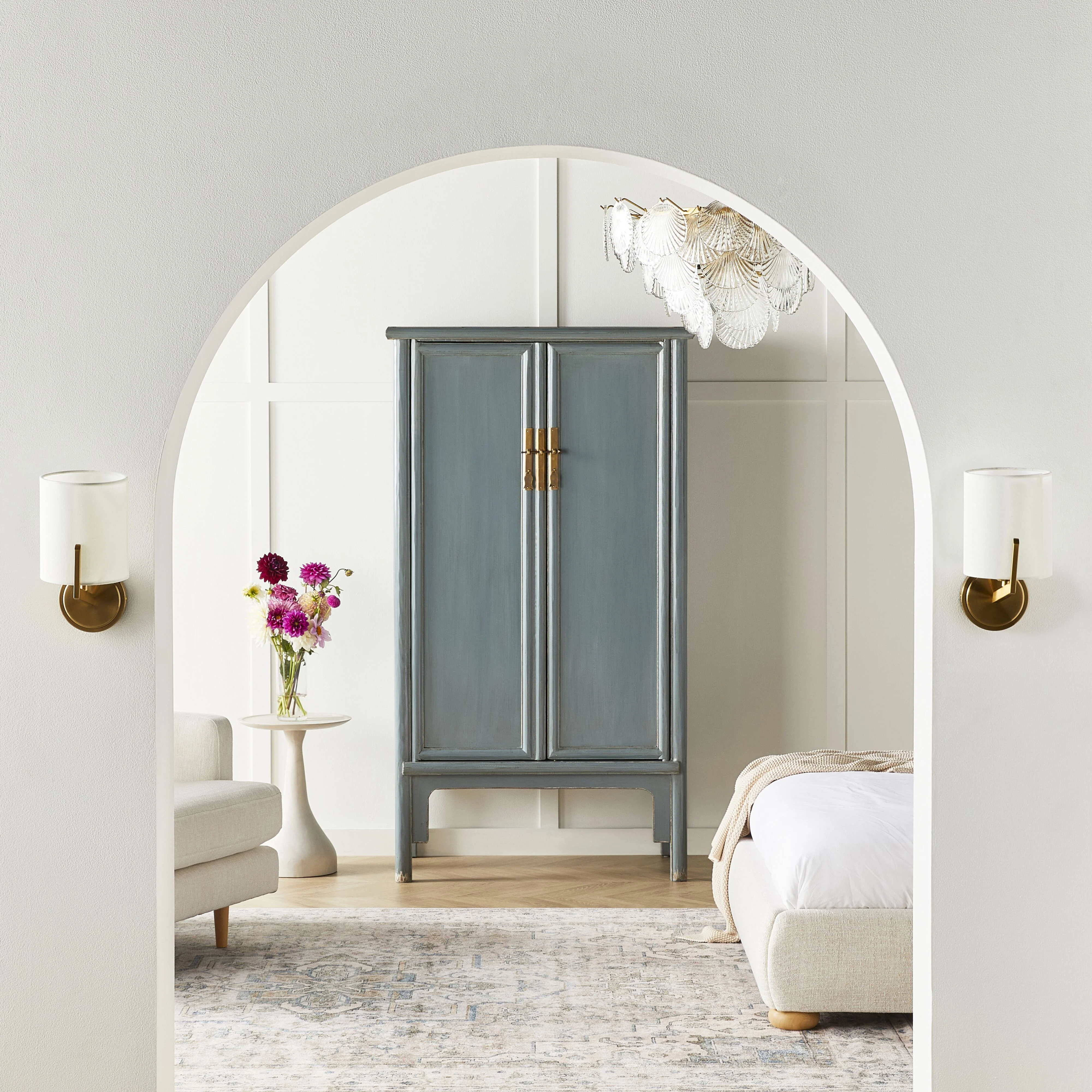 Sansha 2 Door Wardrobe Dove Grey - Image 8