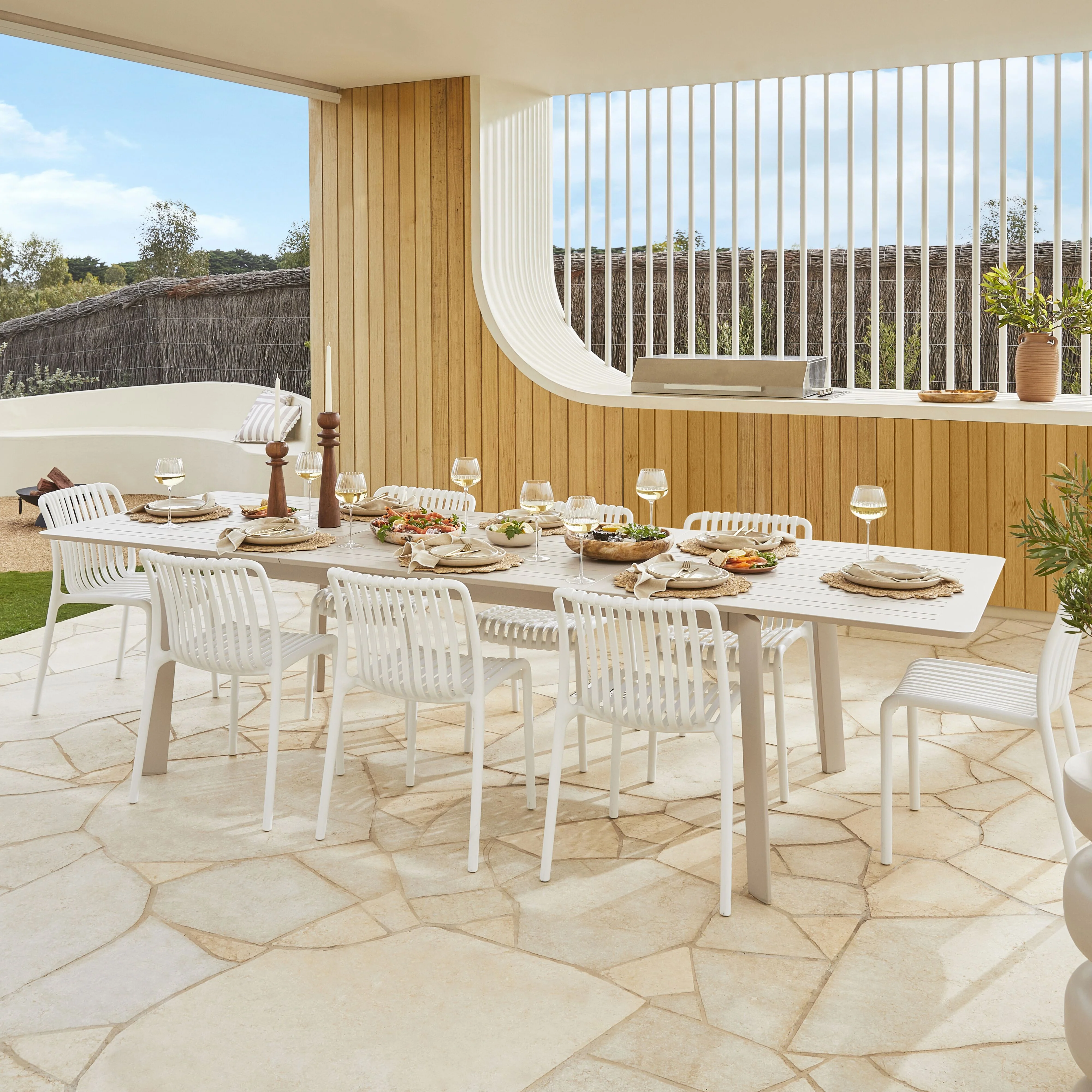 Santana Aluminium Extension Table 200cm (Ext 300cm) Taupe - Image 10