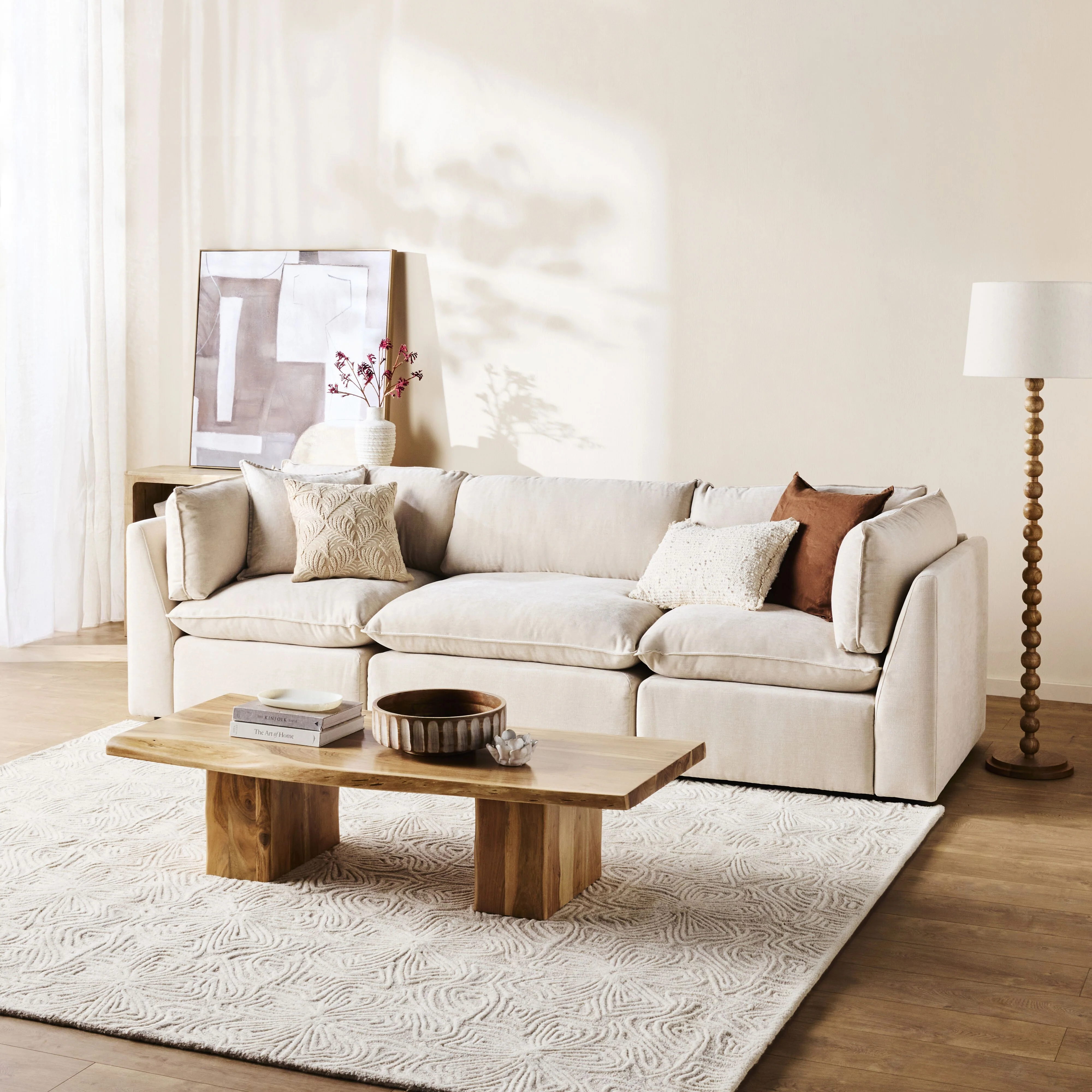 Sora Armless Sofa Ivory - Image 11